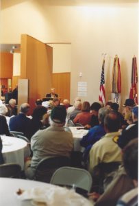 Retired woman general speaks to AFEES members